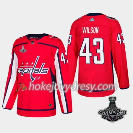 Pánské Hokejový Dres Washington Capitals Nicklas Backstrom 43 2018 Stanley Cup Champions Adidas Červená Authentic
